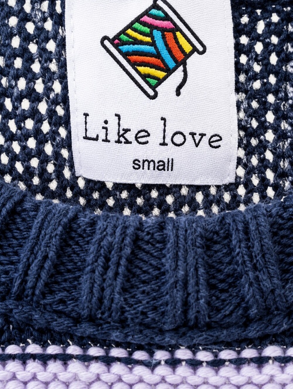 Like Love Colorblock Chunky Knit Sweater Small Boho Oversized Cozy Striped Chic - Picture 3 of 9